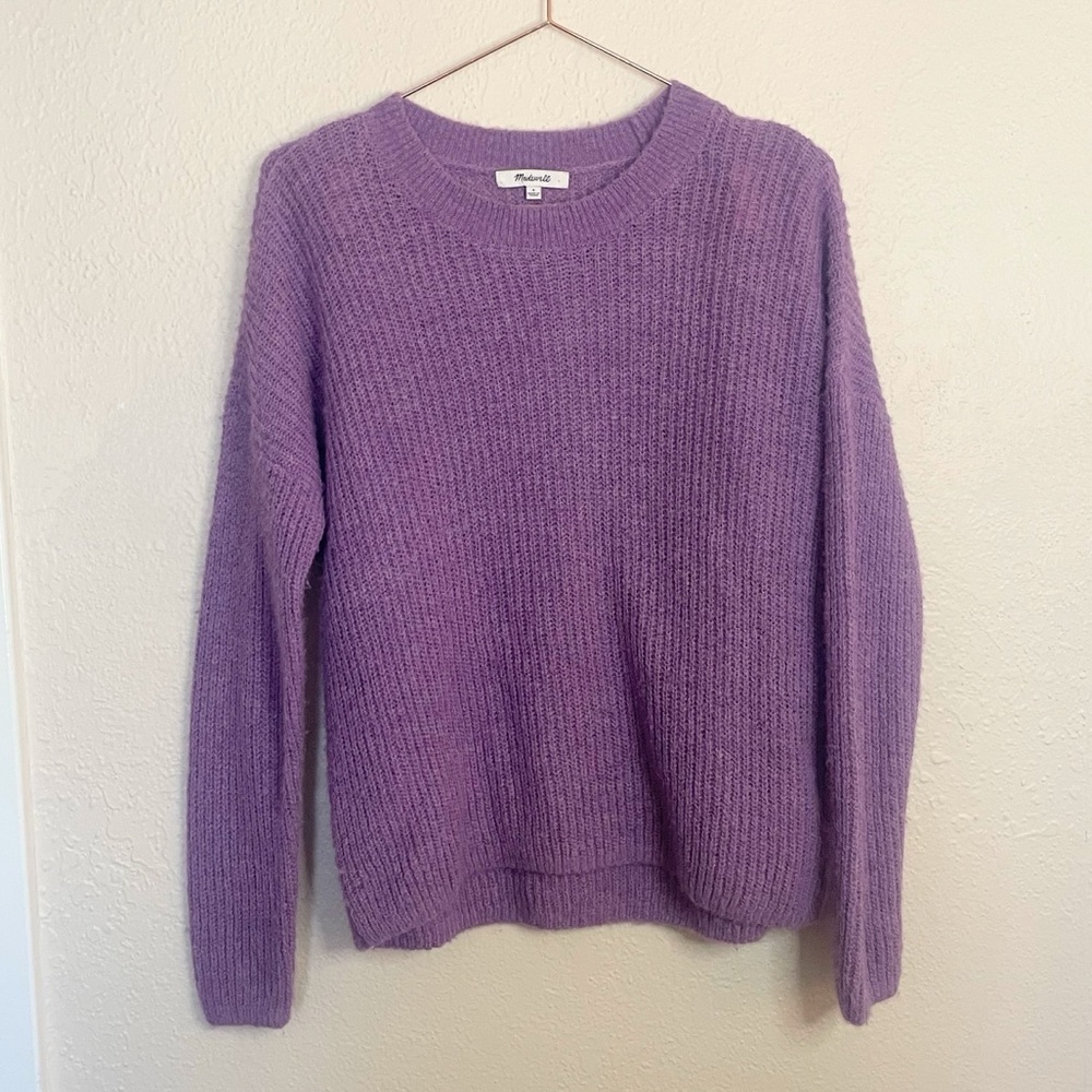 Madewell Alpaca Blend Purple Sweater Cozy Soft Girl Knit